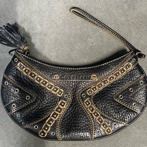 Cole Haan Black and Gold Studded Wristlet